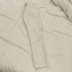 Paige cropped white jeans